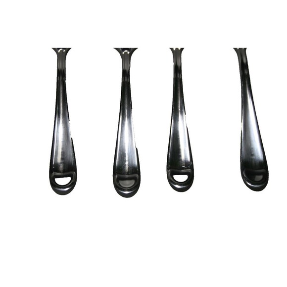Hampton Forge Clark 4 Piece Table Serving Spoons  025 Stainless Flatware 8 Inch - Picture 2 of 5